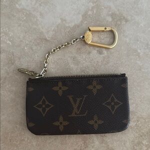 Louis Vuitton Monogram Key Pouch in Brown